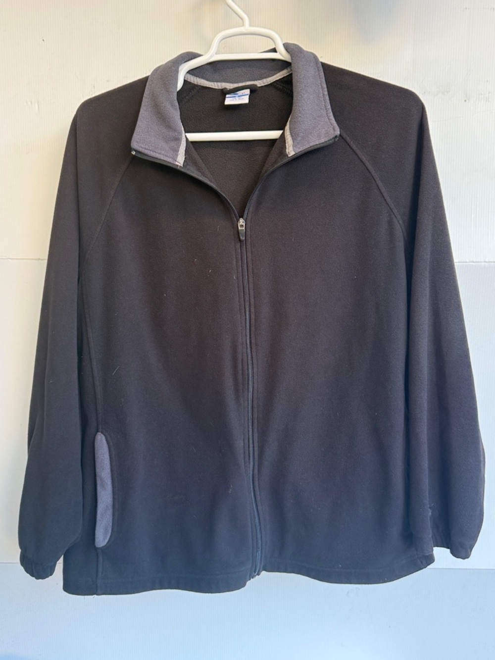 VINTAGE CHAMPION FLEECE JACKET WARM UP SWEATSHIRT FULL ZIP SIZE XL